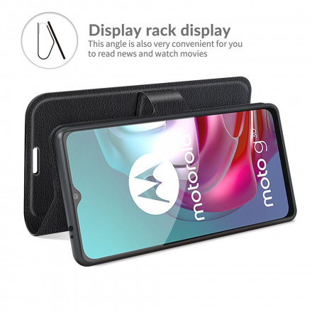 Housse Moto G30 / Moto G10 Effet Litchi Classique Housse Moto G30 / Moto G10 Effet Litchi Classique