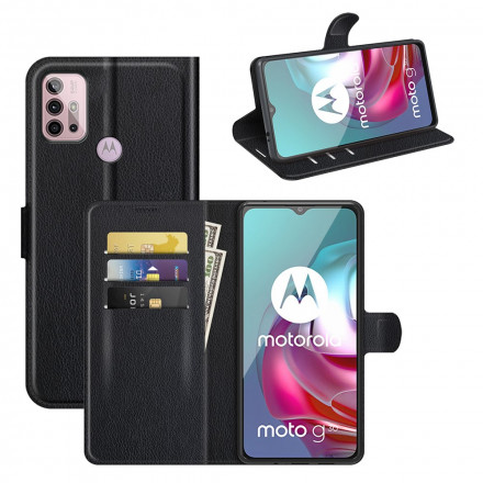 Housse Moto G30 / Moto G10 Effet Litchi Classique Housse Moto G30 / Moto G10 Effet Litchi Classique
