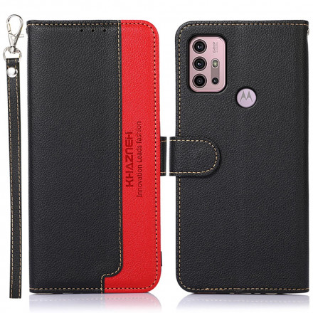 Housse Moto G30 / Moto G10 Style Litchi RFID KHAZNEH Housse Moto G30 / Moto G10 Style Litchi RFID KHAZNEH
