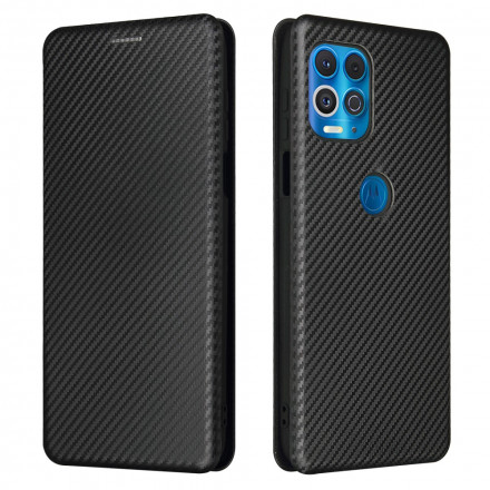 Flip Cover Moto G100 Silicone Carbone Flip Cover Moto G100 Silicone Carbone