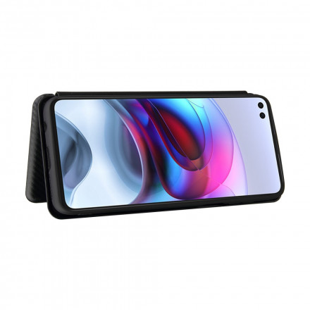 Flip Cover Moto G100 Silicone Carbone Flip Cover Moto G100 Silicone Carbone