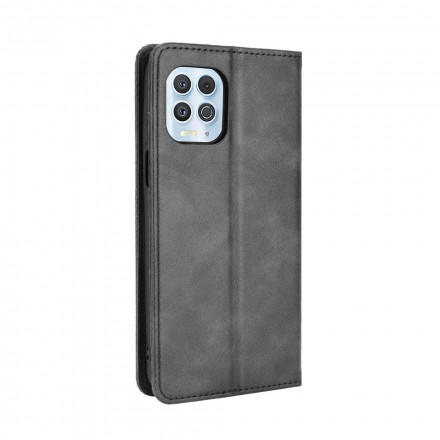 Flip Cover Moto G100 Effet Cuir Vintage Stylisé Flip Cover Moto G100 Effet Cuir Vintage Stylisé