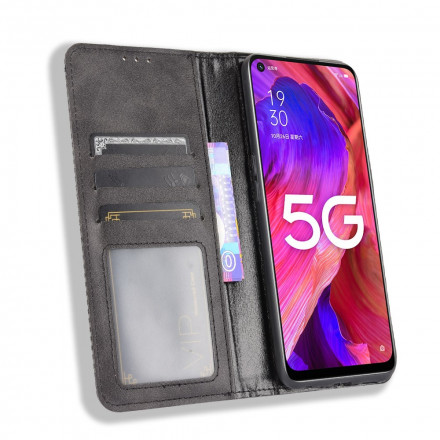 Flip Cover Oppo A54 5G / A74 5G Effet Cuir Vintage Stylisé Flip Cover Oppo A54 5G / A74 5G Effet Cuir Vintage Stylisé