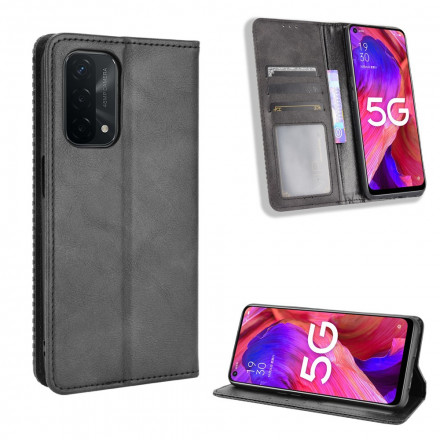 Flip Cover Oppo A54 5G / A74 5G Effet Cuir Vintage Stylisé Flip Cover Oppo A54 5G / A74 5G Effet Cuir Vintage Stylisé