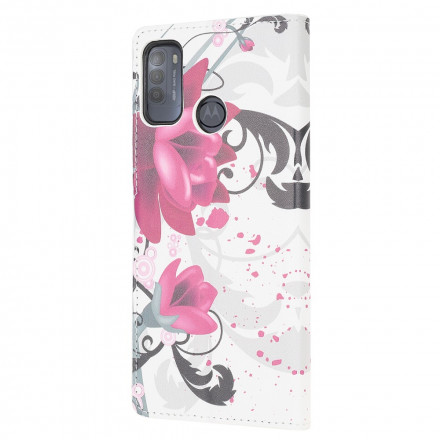 Housse Moto G50 Tropical Flowers