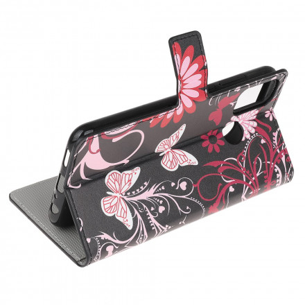 Housse Moto G50 Papillons et Fleurs Housse Moto G50 Papillons et Fleurs