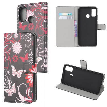Housse Moto G50 Papillons et Fleurs Housse Moto G50 Papillons et Fleurs