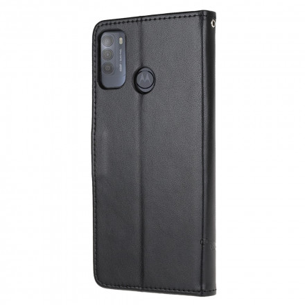 Housse Moto G50 Papillons et Fleurs à Lanière Housse Moto G50 Papillons et Fleurs à Lanière