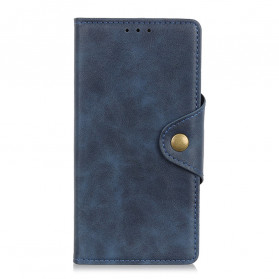 Housse Moto G50 Simil Cuir Bouton Décoratif