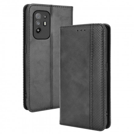 Flip Cover Oppo A94 5G Effet Cuir Vintage Stylisé Flip Cover Oppo A94 5G Effet Cuir Vintage Stylisé