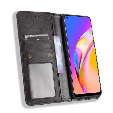 Flip Cover Oppo A94 5G Effet Cuir Vintage Stylisé Flip Cover Oppo A94 5G Effet Cuir Vintage Stylisé