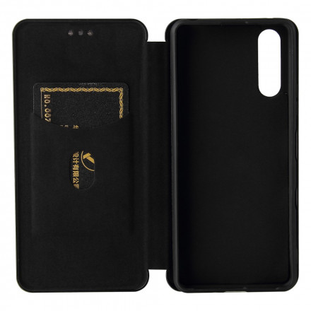 Flip Cover Sony Xperia 10 III Silicone Carbone Coloré Flip Cover Sony Xperia 10 III Silicone Carbone Coloré