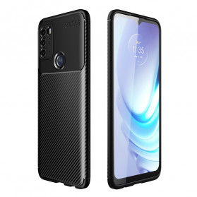 Coque Moto G50 Flexible Texture Fibre Carbone