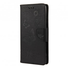 Housse Moto G9 Power Splendides Papillons à Lanière