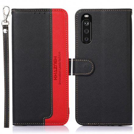 Housse Sony Xperia 10 III Style Litchi RFID KHAZNEH Housse Sony Xperia 10 III Style Litchi RFID KHAZNEH