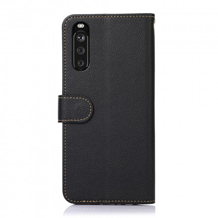 Housse Sony Xperia 10 III Style Litchi RFID KHAZNEH Housse Sony Xperia 10 III Style Litchi RFID KHAZNEH