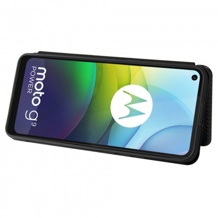 Flip Cover Moto G9 Power Silicone Carbone Flip Cover Moto G9 Power Silicone Carbone