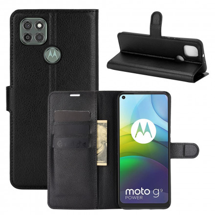 Housse Moto G9 Power Effet Litchi Classique Housse Moto G9 Power Effet Litchi Classique
