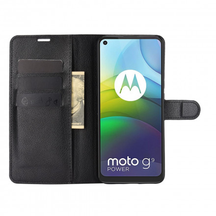 Housse Moto G9 Power Effet Litchi Classique Housse Moto G9 Power Effet Litchi Classique