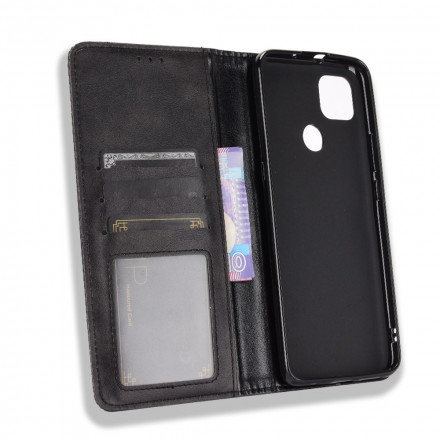 Flip Cover Moto G9 Power Effet Cuir Vintage Stylisé Flip Cover Moto G9 Power Effet Cuir Vintage Stylisé