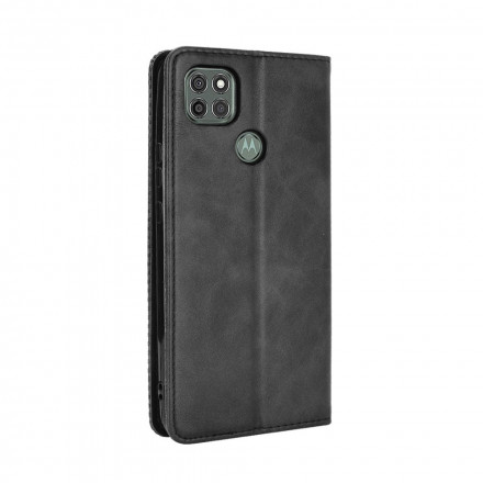 Flip Cover Moto G9 Power Effet Cuir Vintage Stylisé Flip Cover Moto G9 Power Effet Cuir Vintage Stylisé