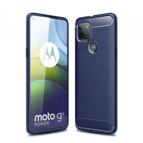 Coque Moto G9 Power Fibre Carbone Brossée