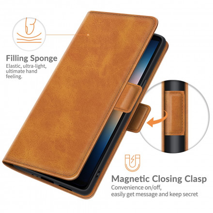 Housse Sony Xperia 10 III Rabat Double Classique Housse Sony Xperia 10 III Rabat Double Classique
