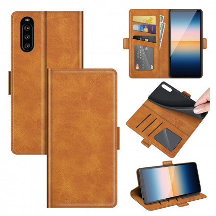 Housse Sony Xperia 10 III Rabat Double Classique Housse Sony Xperia 10 III Rabat Double Classique