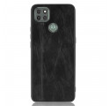 Coque Moto G9 Power Effet Cuir Couture