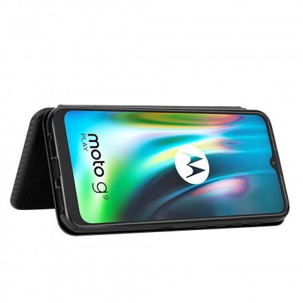 Flip Cover Moto G9 Play Silicone Carbone Flip Cover Moto G9 Play Silicone Carbone
