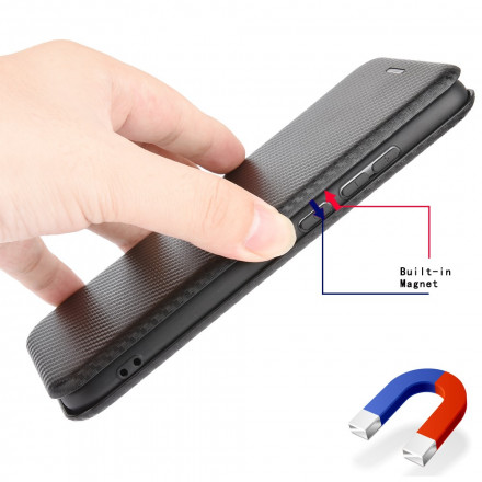 Flip Cover Moto G9 Play Silicone Carbone Flip Cover Moto G9 Play Silicone Carbone