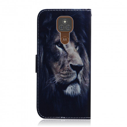 Housse Moto G9 Play Dreaming Lion