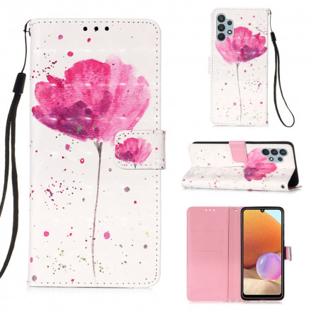 Housse Samsung Galaxy A32 4G Coquelicot Aquarelle Housse Samsung Galaxy A32 4G Coquelicot Aquarelle