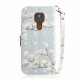 Housse Moto G9 Play Branche en Fleurs à Lanière Housse Moto G9 Play Branche en Fleurs à Lanière
