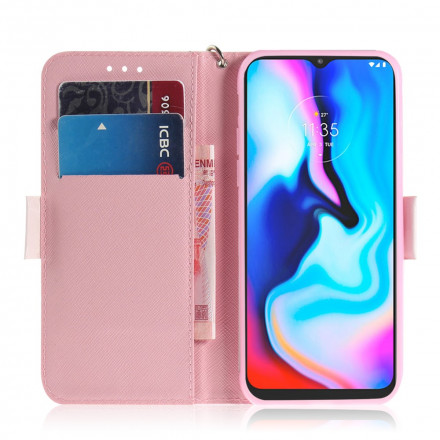 Housse Moto G9 Play Branche en Fleurs à Lanière Housse Moto G9 Play Branche en Fleurs à Lanière