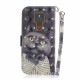 Housse Moto G9 Play Chat Gris à Lanière Housse Moto G9 Play Chat Gris à Lanière