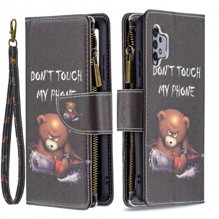 Housse Samsung Galaxy A32 4G Poche Zippée Ours Housse Samsung Galaxy A32 4G Poche Zippée Ours