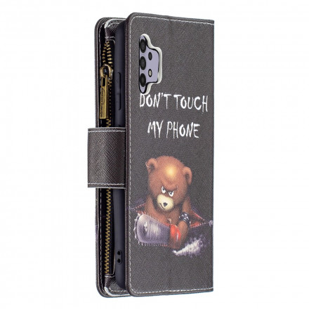 Housse Samsung Galaxy A32 4G Poche Zippée Ours Housse Samsung Galaxy A32 4G Poche Zippée Ours
