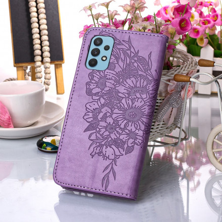 Housse Samsung Galaxy A32 4G Papillon Design avec Lanière Housse Samsung Galaxy A32 4G Papillon Design avec Lanière