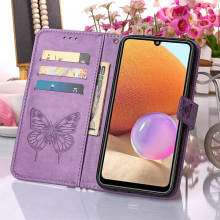 Housse Samsung Galaxy A32 4G Papillon Design avec Lanière Housse Samsung Galaxy A32 4G Papillon Design avec Lanière