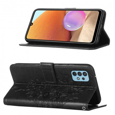 Housse Samsung Galaxy A32 4G Papillon Design avec Lanière Housse Samsung Galaxy A32 4G Papillon Design avec Lanière