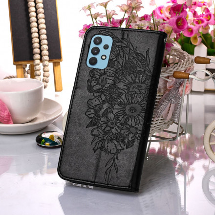 Housse Samsung Galaxy A32 4G Papillon Design avec Lanière Housse Samsung Galaxy A32 4G Papillon Design avec Lanière