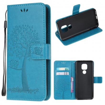 Housse Moto G9 Play Papillons et Fleurs à Lanière