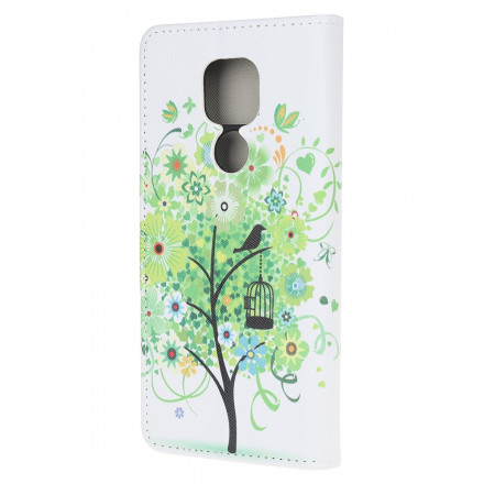 Housse Moto G9 Play Arbre Fleuri