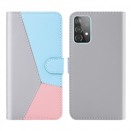 Housse Samsung Galaxy A32 4G Effet Cuir Tricolore Housse Samsung Galaxy A32 4G Effet Cuir Tricolore