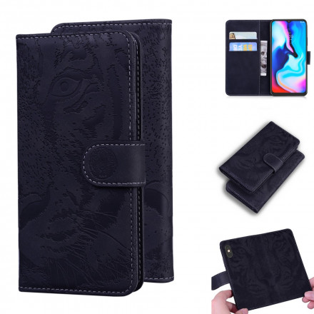 Housse Moto G9 Play Empreinte Face de Tigre Housse Moto G9 Play Empreinte Face de Tigre