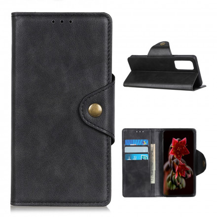 Housse Moto G9 Plus Simil Cuir Bouton Décoratif Housse Moto G9 Plus Simil Cuir Bouton Décoratif