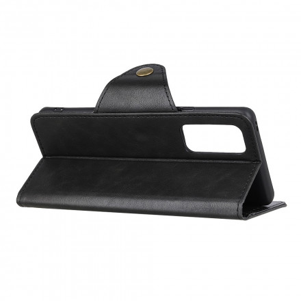 Housse Moto G9 Plus Simil Cuir Bouton Décoratif Housse Moto G9 Plus Simil Cuir Bouton Décoratif