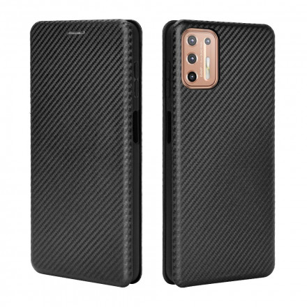 Flip Cover Moto G9 Plus Silicone Carbone Flip Cover Moto G9 Plus Silicone Carbone