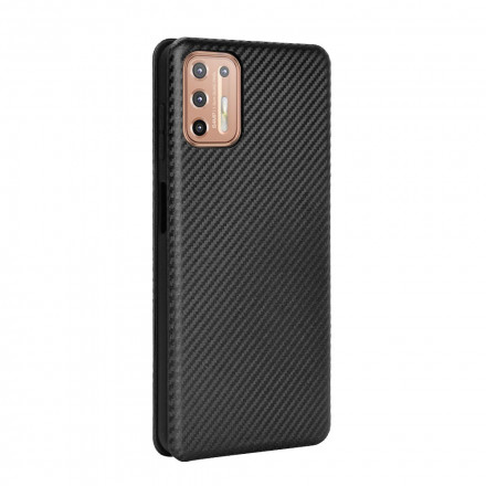 Flip Cover Moto G9 Plus Silicone Carbone Flip Cover Moto G9 Plus Silicone Carbone